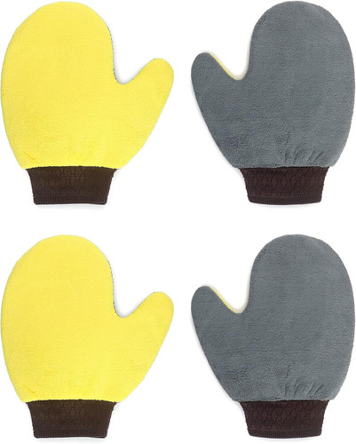 Cleaning and dusting mitt - and,
