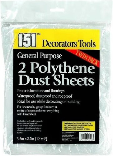 Plastic dust sheet large - dust,
