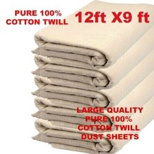 Cotton Dust Sheets (12x9ft)